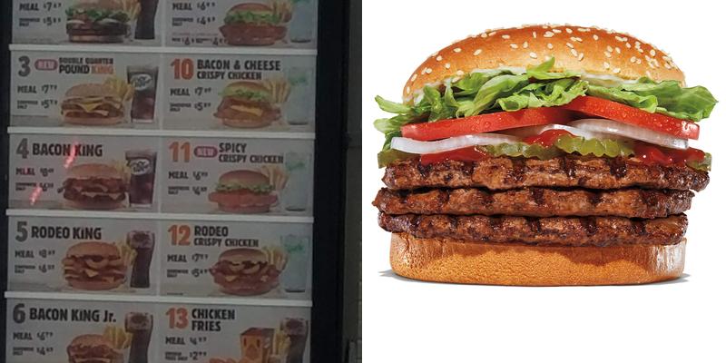 Burger King Menu