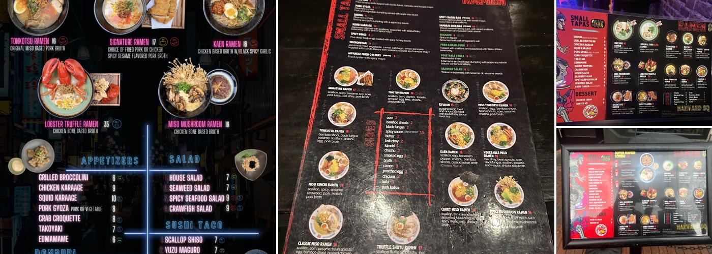 WakuWaku Ramen Harvard Square Menu