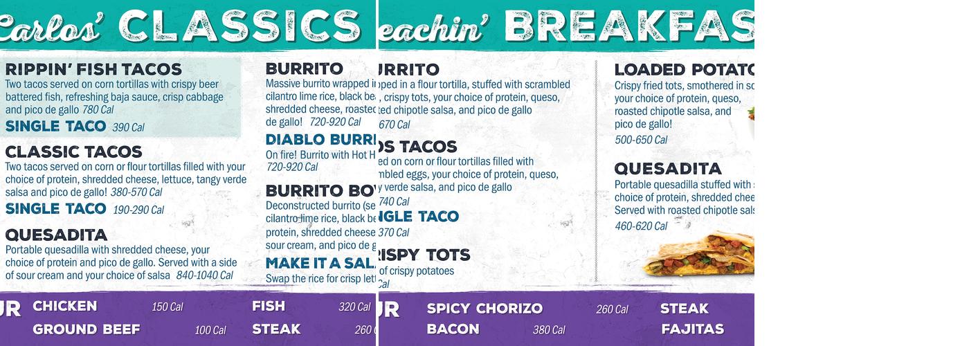 Taco Del Mar Menu