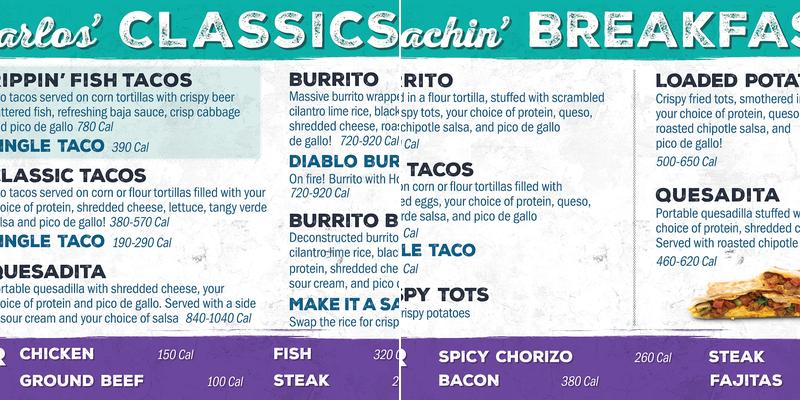 Taco Del Mar Menu