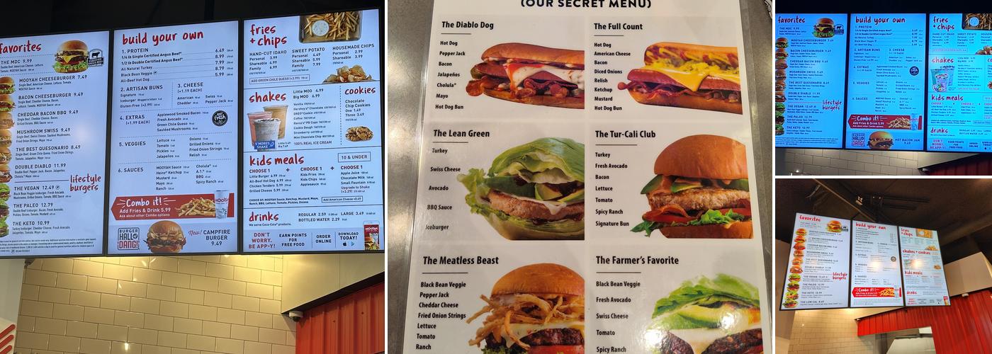 MOOYAH Burgers, Fries & Shakes Menu