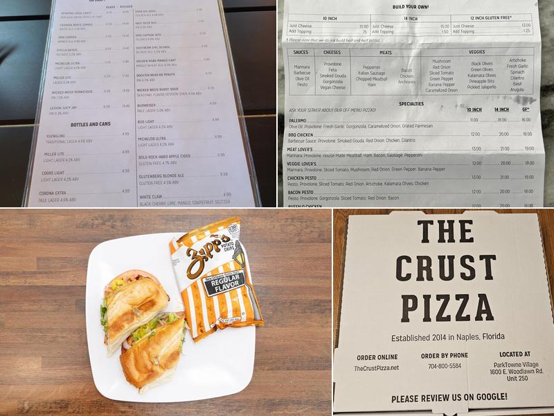The Crust Pizza - ParkTowne Village Menu