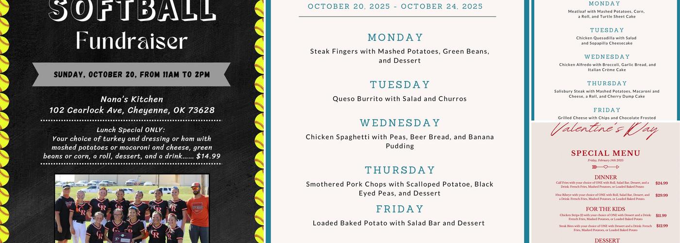 Nana’s Kitchen Menu