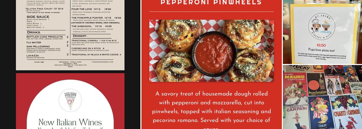 Your Mom’s Pizzeria Menu