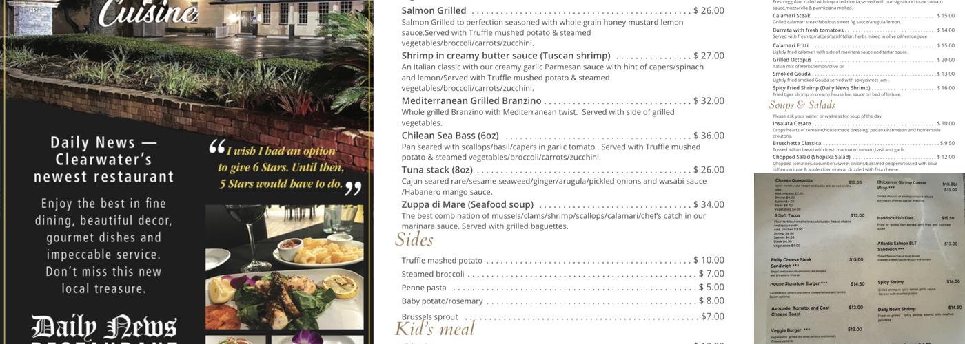 Daily News Restaurant Menu