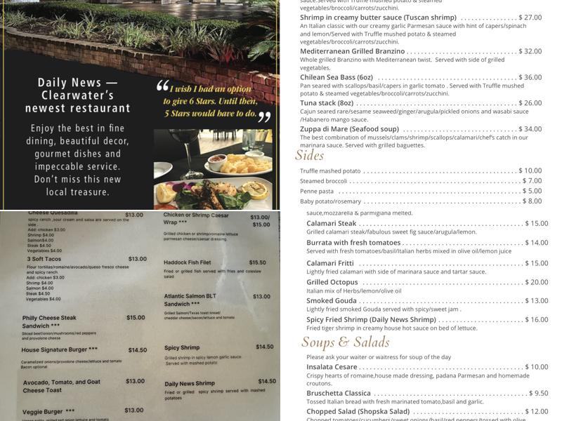 Daily News Restaurant Menu