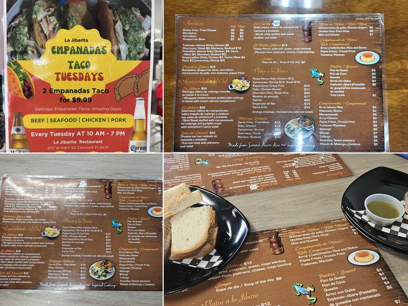 La Jibarita De Puerto Rico Menu