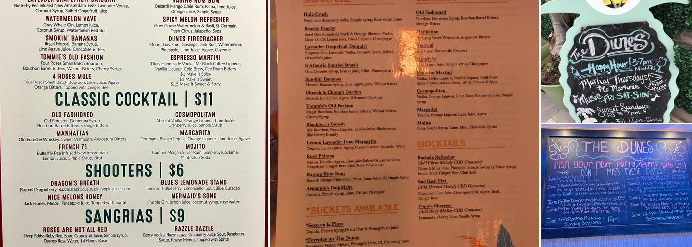 The Dunes Cocoa Beach Menu
