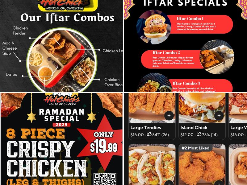 Cluckin Hot Chicks Menu