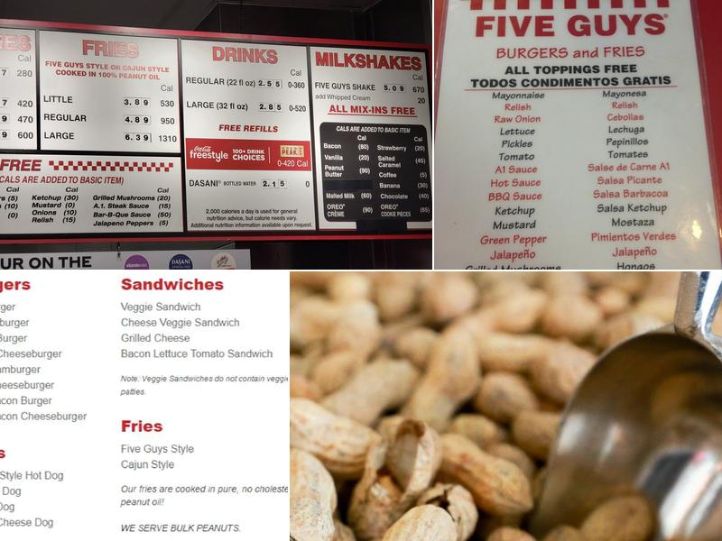 Five Guys Menu