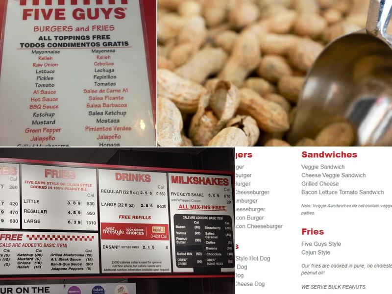 Five Guys Menu