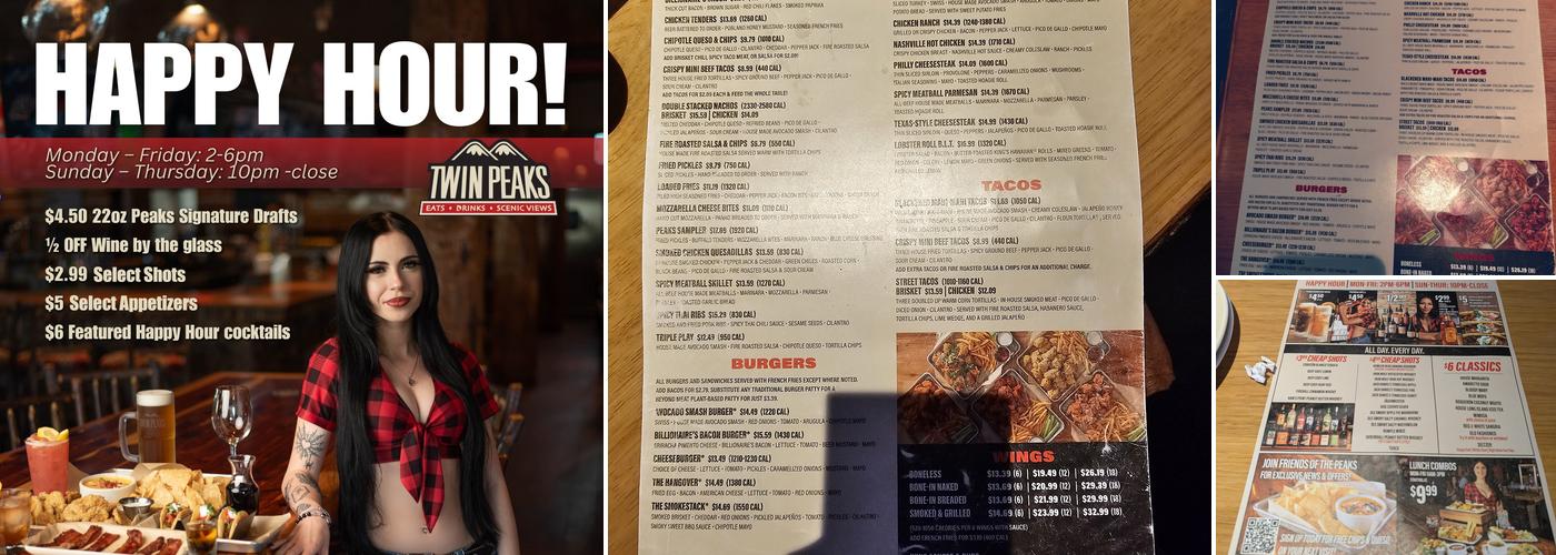 Twin Peaks Menu