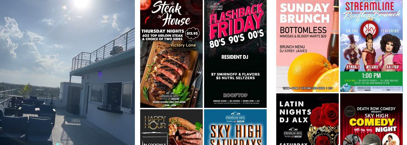 Sky Rooftop Bar Menu