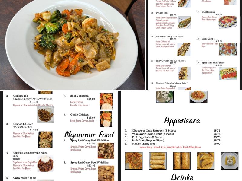 Asian Mix LLC Menu