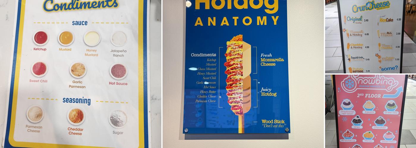 CrunCheese Korean Hot Dog Menu