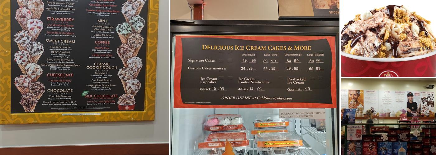 Cold Stone Creamery Menu