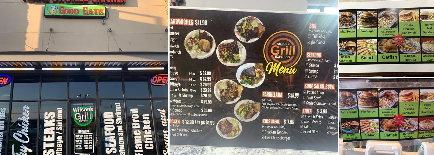 Wilson’s Grill Express Menu