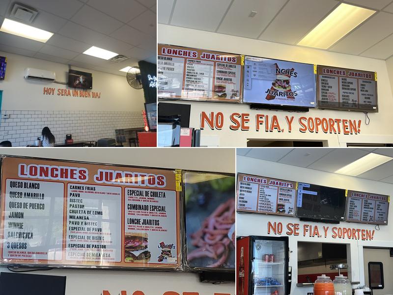 Lonches Juaritos Menu