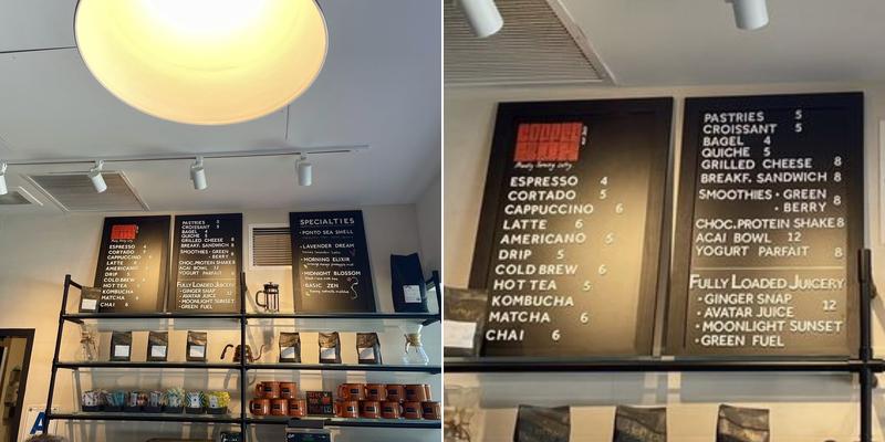 Coffee Box Menu