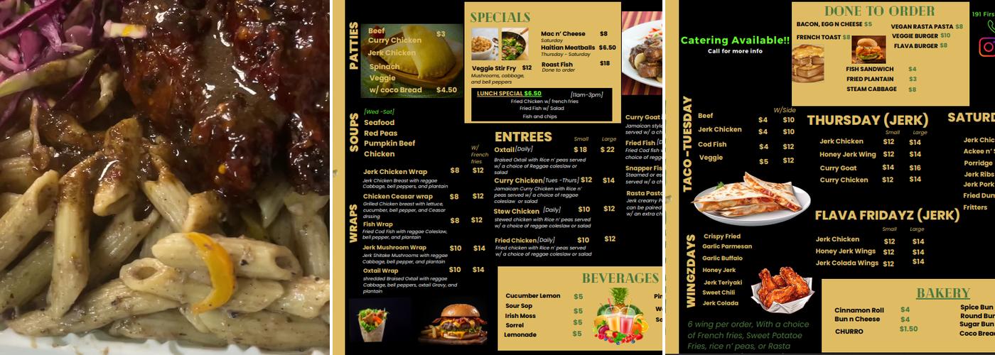 Flavaz Grill Menu