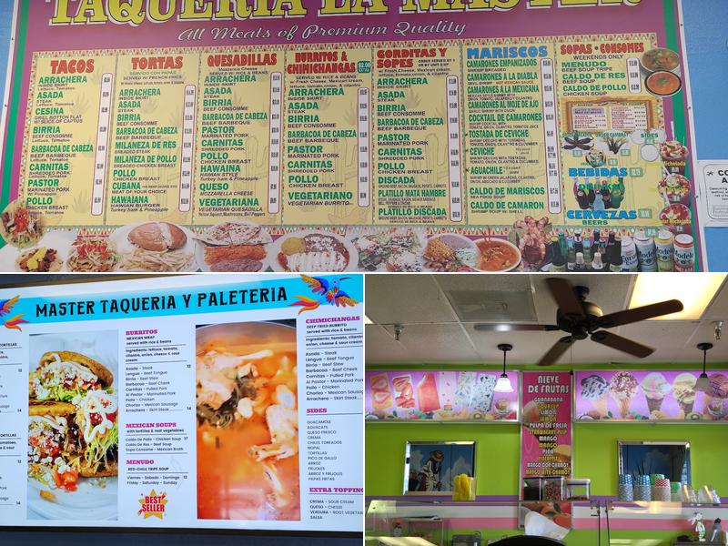 Máster Taqueria Y Paleteria Menu