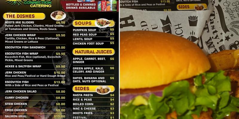 Roots connection catering Menu