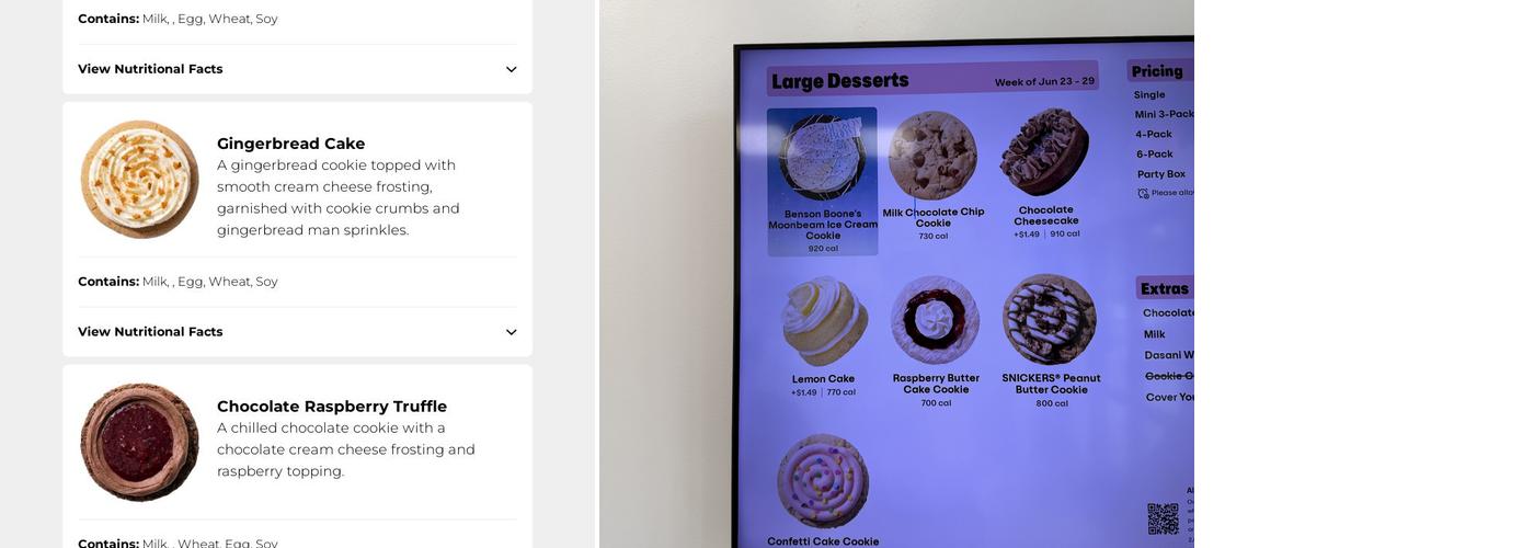 Crumbl - Forest Acres Menu