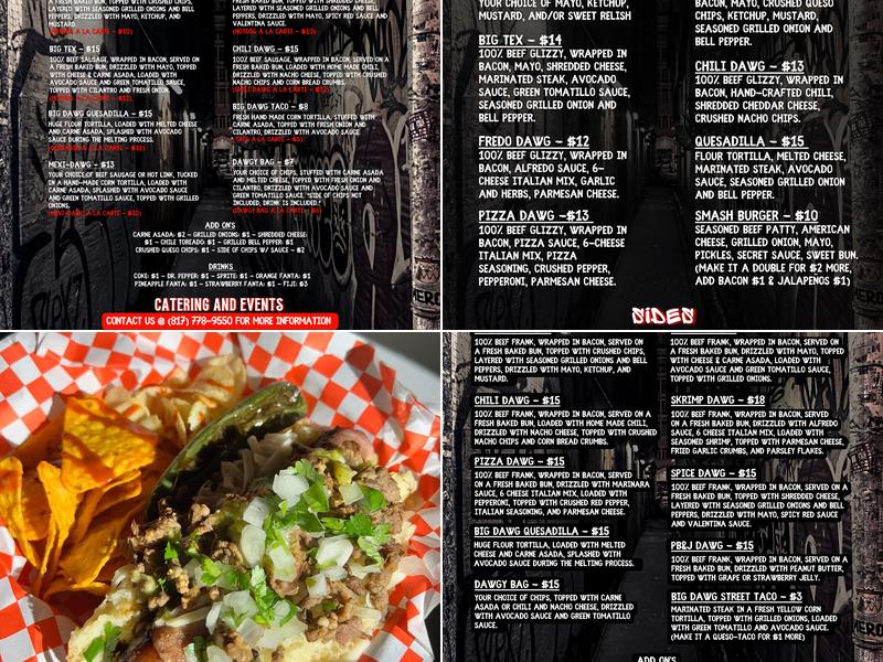 Big Dawgs Hot Dog Co. Menu