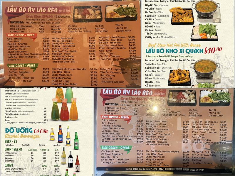 Lau Bo by Lao Beo Menu