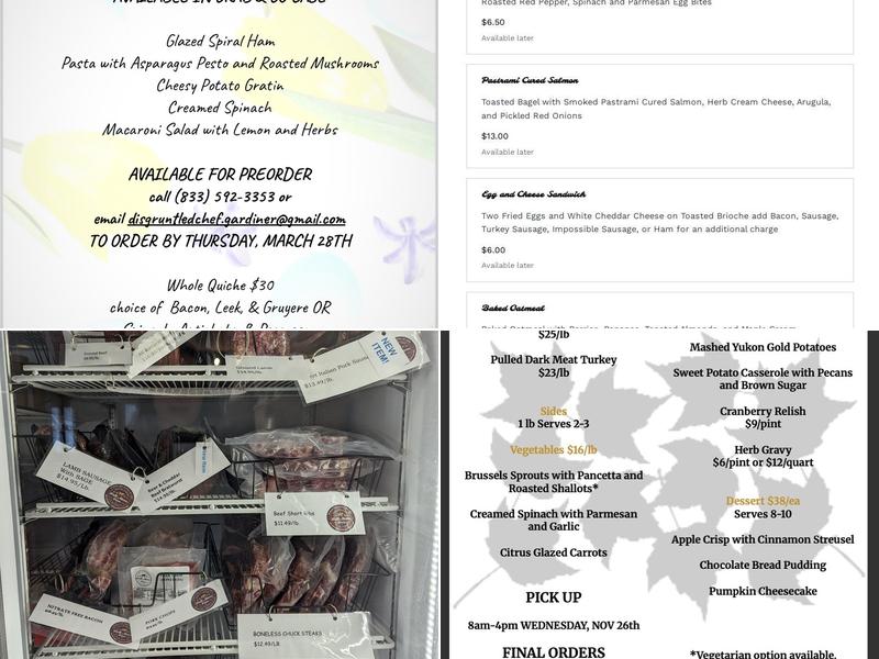 The Disgruntled Chef Menu