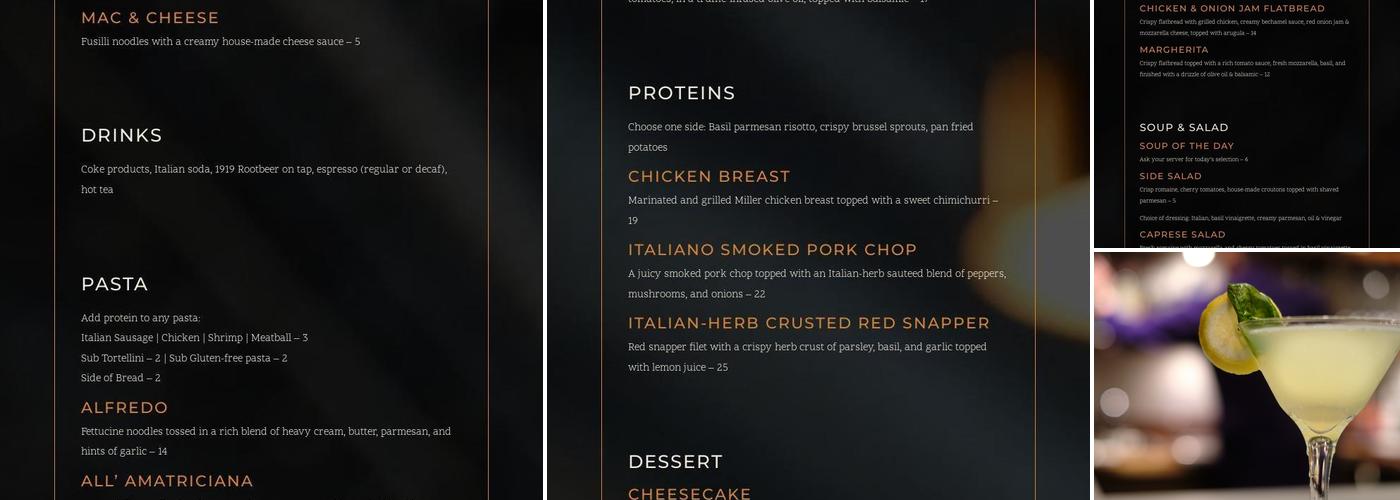 The Table at 108 Menu