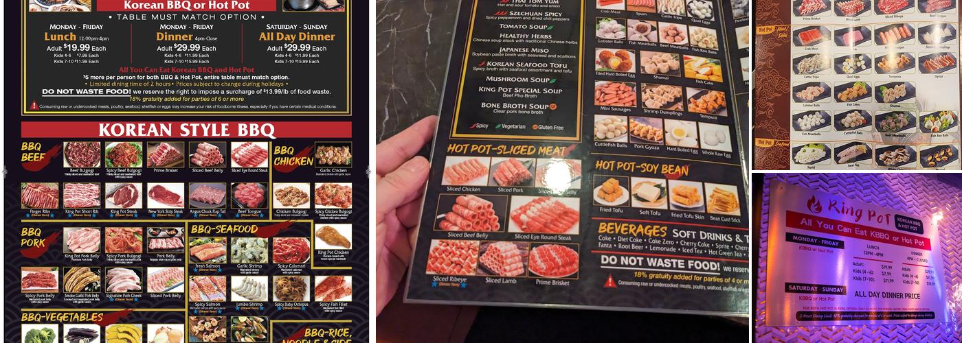King Pot Korean Bbq & Hot Pot Menu