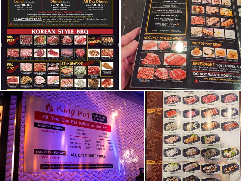 King Pot Korean Bbq & Hot Pot Menu