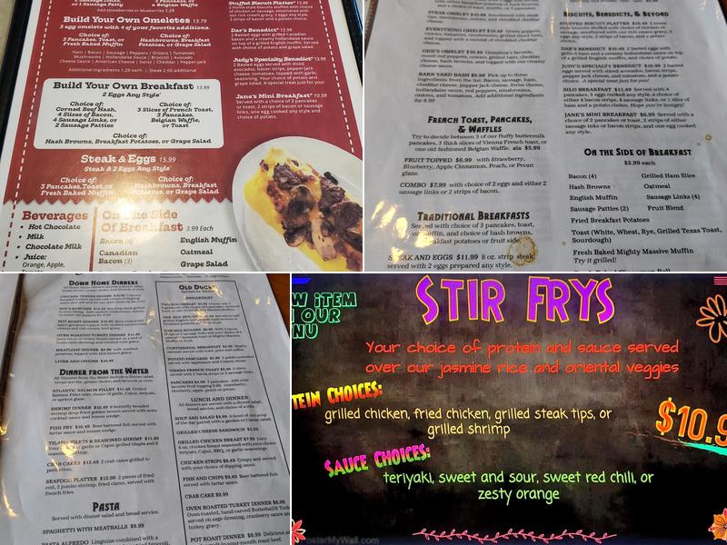Mama Jane’s Eatery Menu