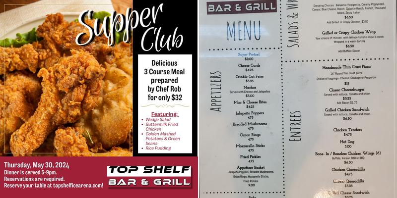 Top Shelf Bar & Grill Menu