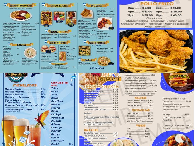 Reyna’s kitchen Menu