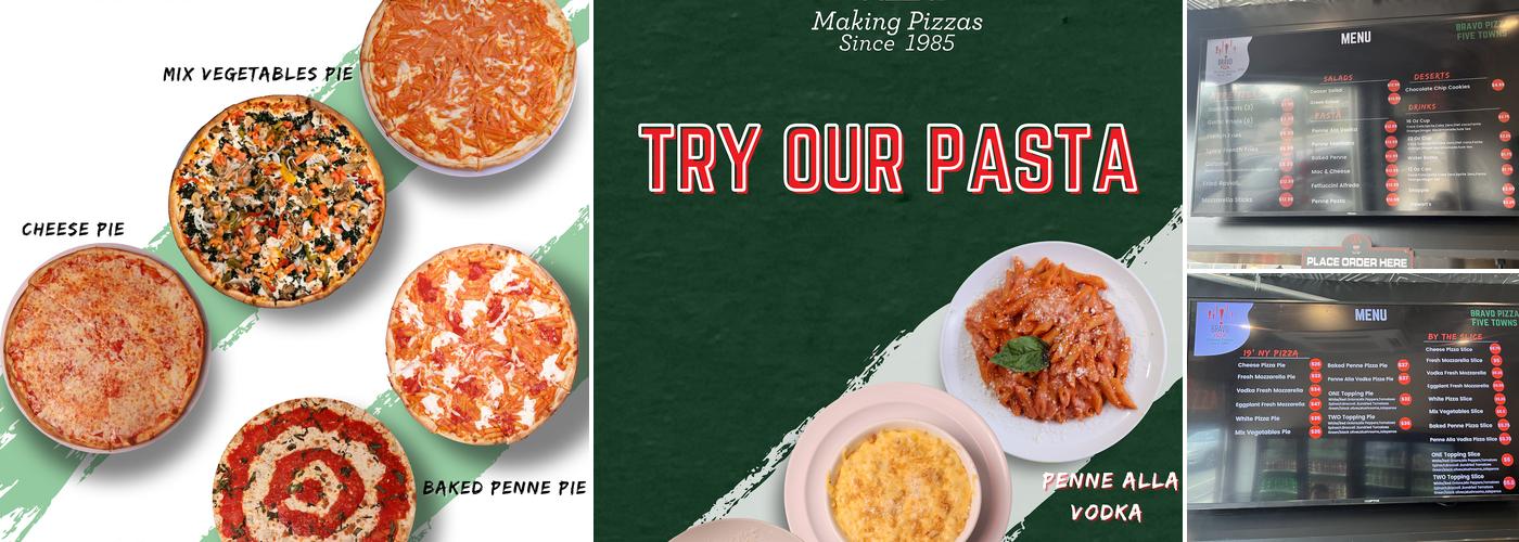 Bravo Pizza Five Towns Menu
