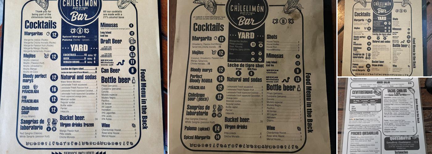 ChileLimon Fusion Menu