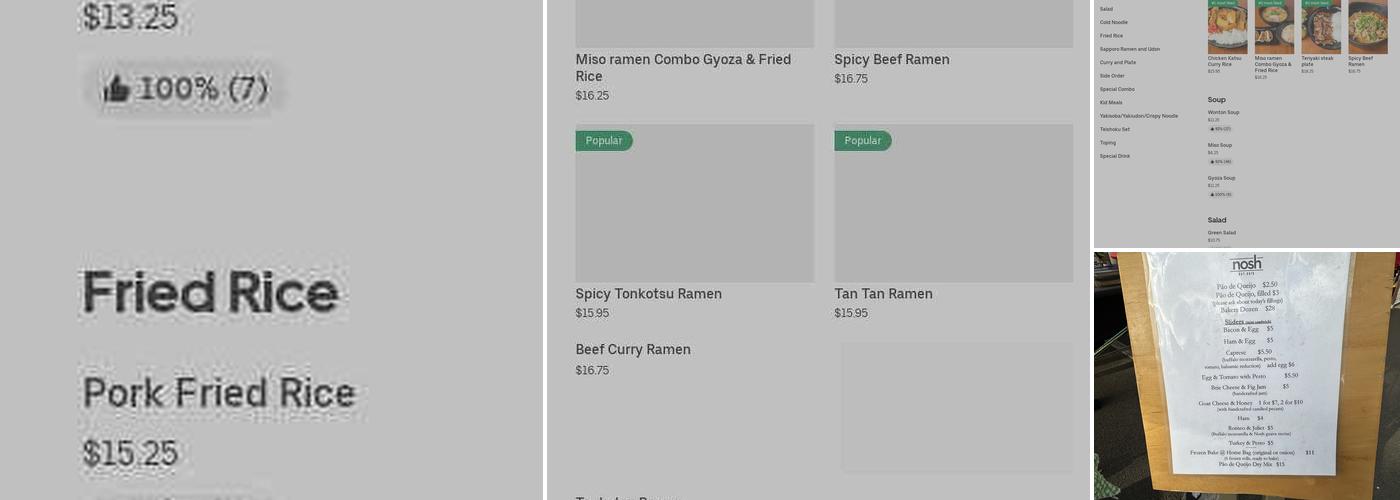 Nosh Menu