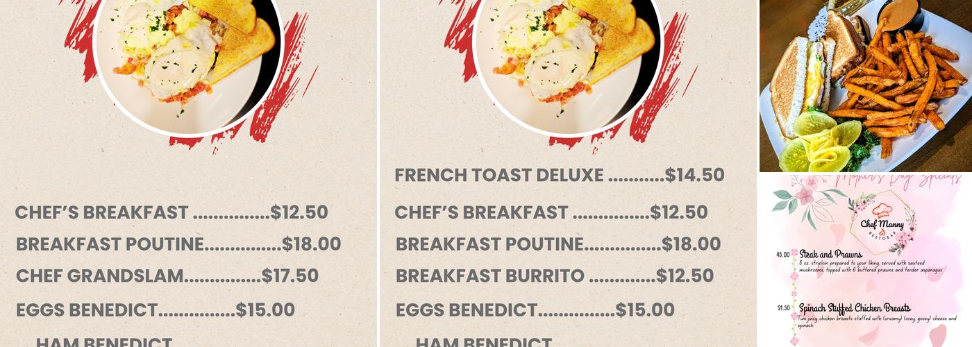 Chef Manny Restobar Menu