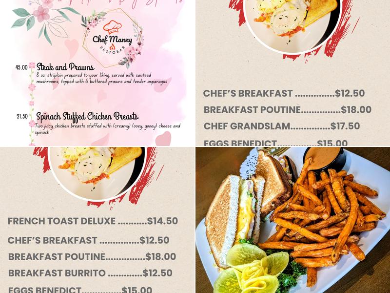 Chef Manny Restobar Menu