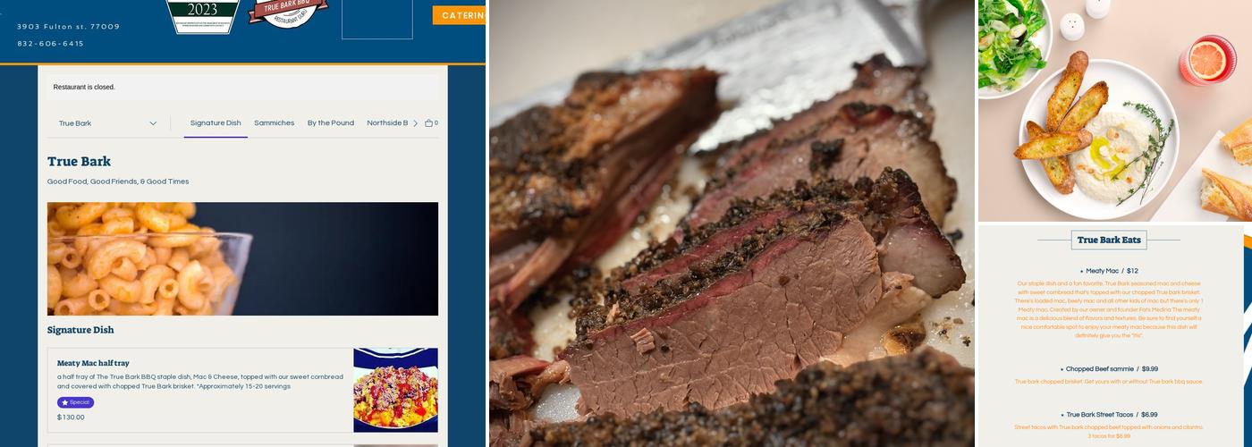True Bark BBQ Menu