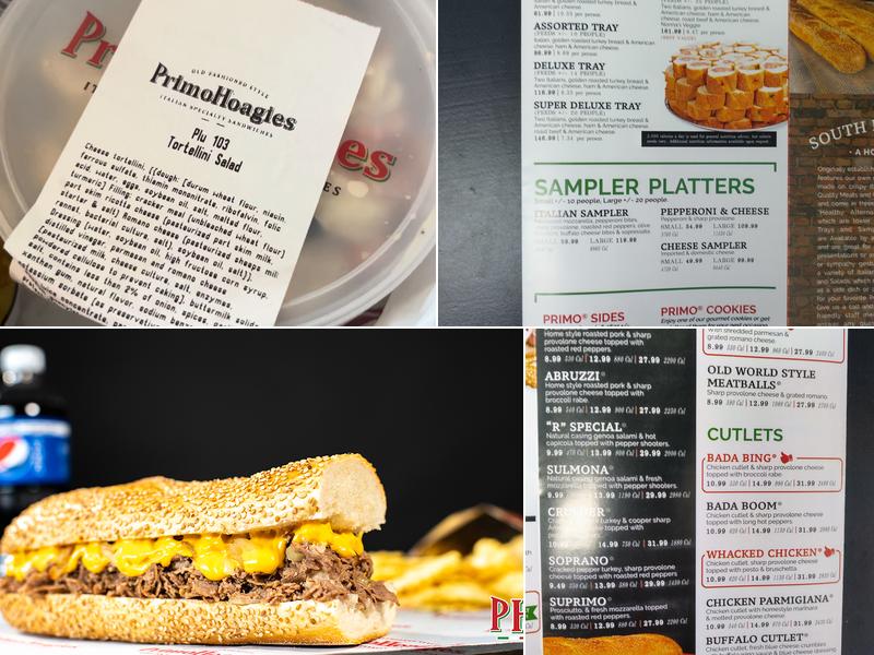 PrimoHoagies Menu