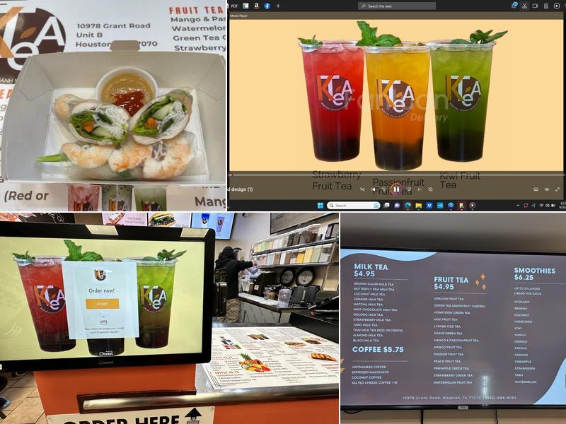 K Tea Boba Menu