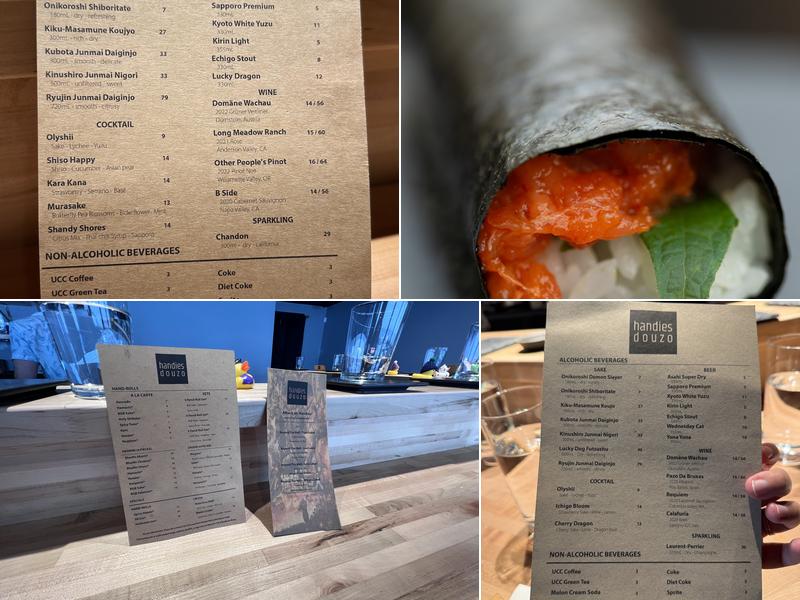Handies Douzo Menu