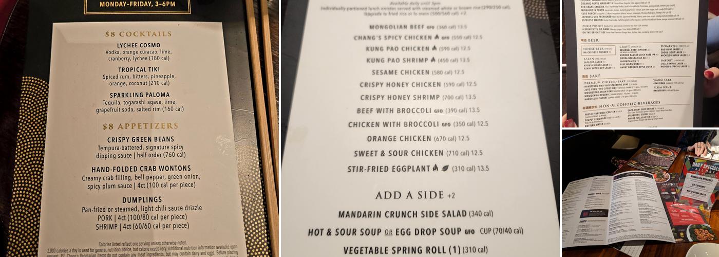 P.F. Chang's Menu