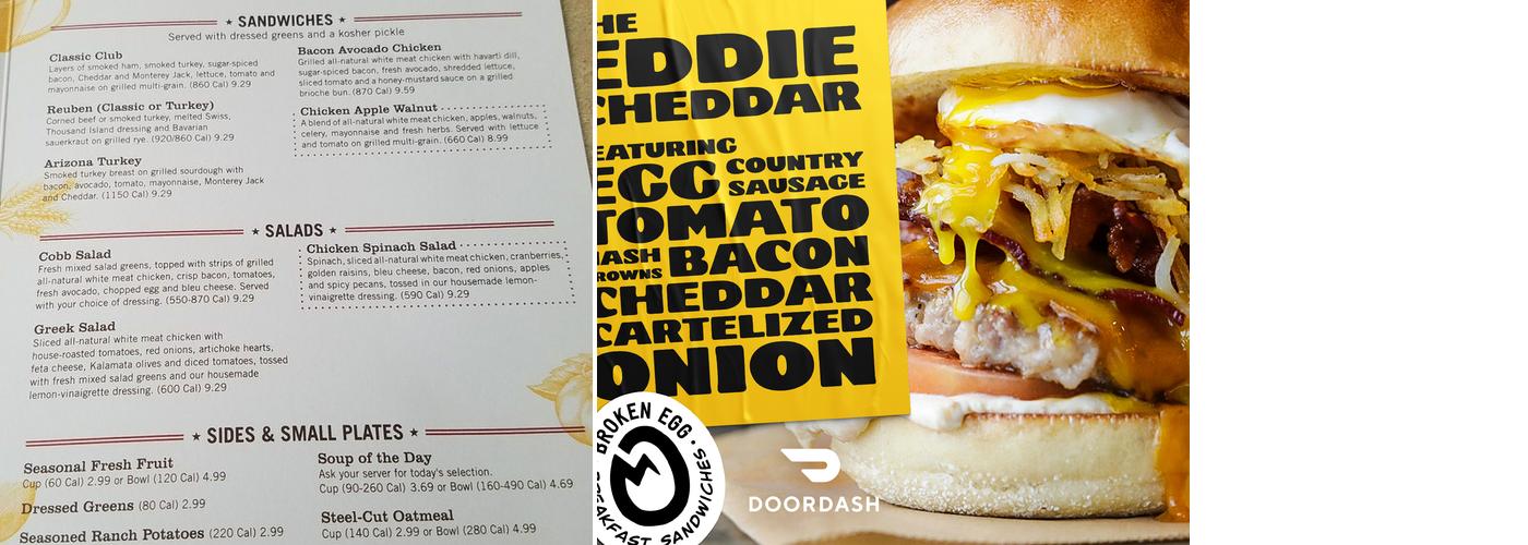 The Broken Egg Menu