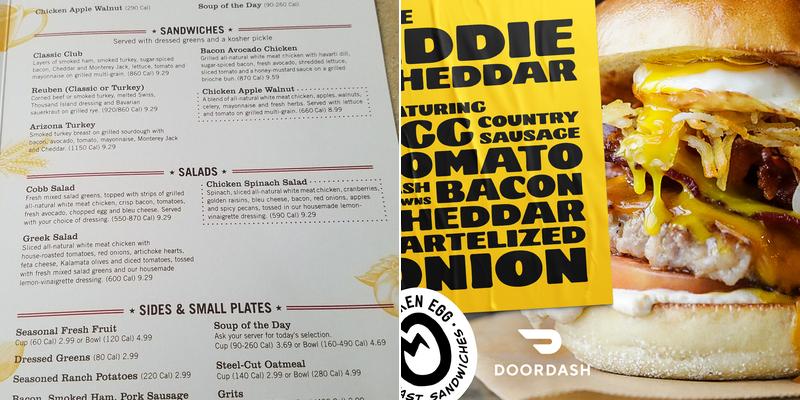 The Broken Egg Menu