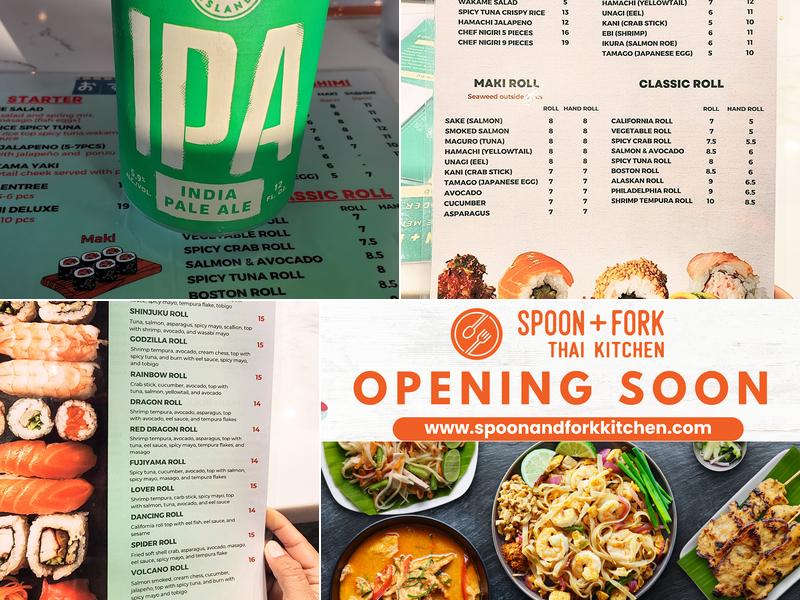 Spoon + Fork Thai Kitchen Kyle Menu
