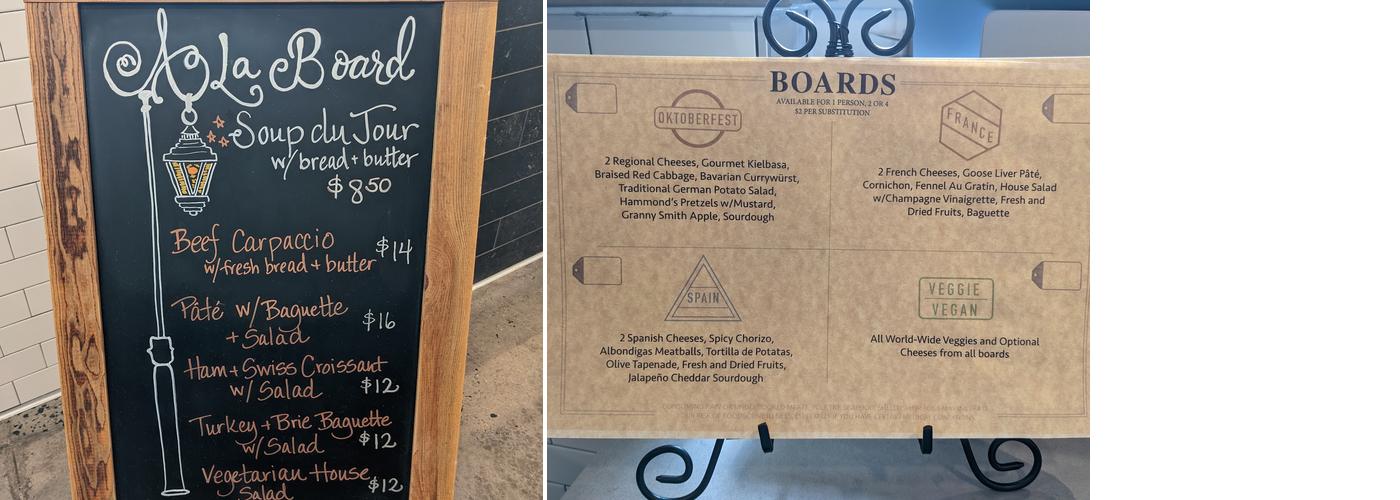 A La Board Menu